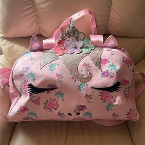 OMG Accesories Pink Unicorn Floral Kids Bag